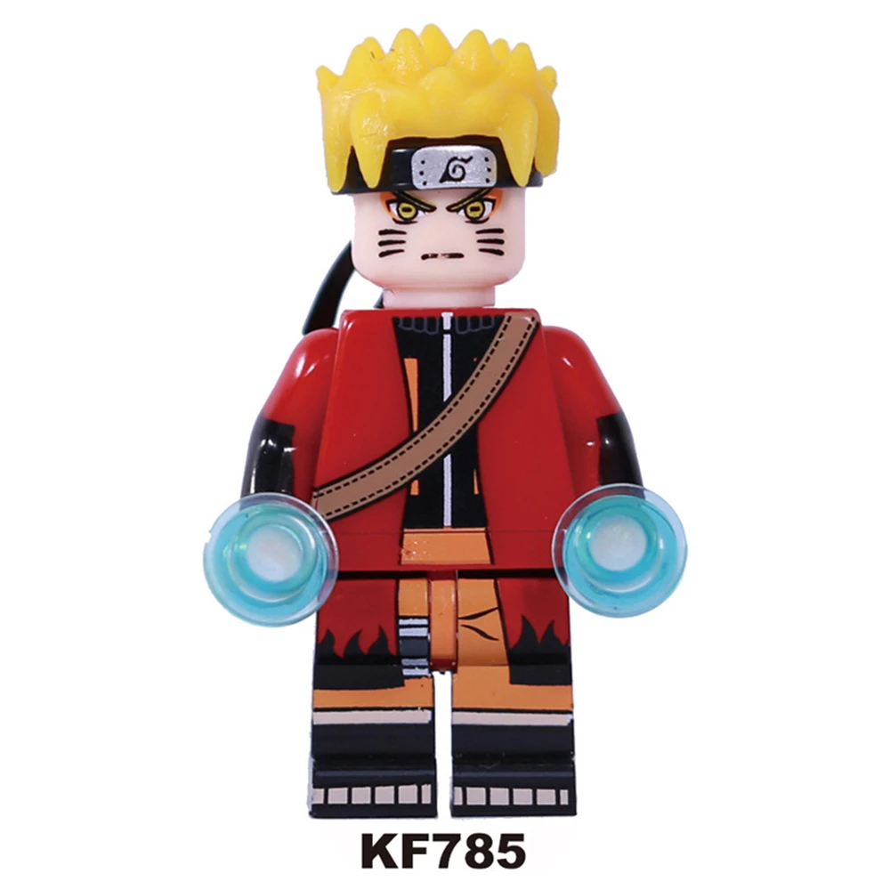 8Pcs Action Figures Building Blocks Naruto Anime Custom Minifigure Fit Lego Toys 